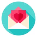 Love Post Circle Icon