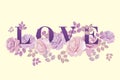 Love poster template rose