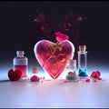 love potion or broken heart cure glass bottle