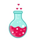 Love Potion icon, flat design. Isolated on white background. Vector illustration Royalty Free Stock Photo