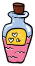 Love potion, illustration, vector Royalty Free Stock Photo
