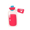 love potion isolated on white Cartoon style vector illustration. Royalty Free Stock Photo