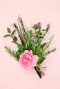 Love Potion Posy with Rose and Herbs