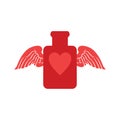 love potion with wings. Vector illustration decorative design Royalty Free Stock Photo