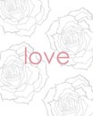 Love print floral design Royalty Free Stock Photo