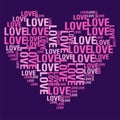 Love Purple BG Royalty Free Stock Photo
