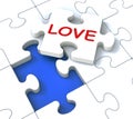 Love Puzzle Shows Loving Couples Royalty Free Stock Photo