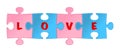 Love puzzle. Vector Royalty Free Stock Photo
