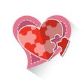 love puzzle. Vector illustration decorative design Royalty Free Stock Photo