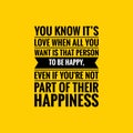 Love quote. Love typographic poster. Black text over yellow background.