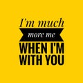 Love quote. Love typographic poster. Black text over yellow background.