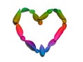 Love rainbow heart Royalty Free Stock Photo