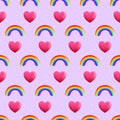Love Rainbow Vector Seamless Pattern Royalty Free Stock Photo