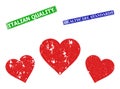 Love Rating Grunge Icon and Grunge Italian Quality Stamp