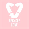 Love recycle valentine day concept vector illustration