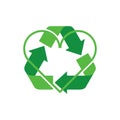 Love recycling icon - eco-friendly logo Royalty Free Stock Photo