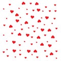 Love red hearts pattern Valentine\'s Day background with red hearts vector illustration