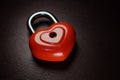 Love red romance padlock. Royalty Free Stock Photo