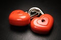 Love red romance padlock. Royalty Free Stock Photo