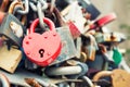 Love red romance lock Royalty Free Stock Photo