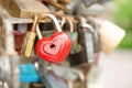 Love red romance lock Royalty Free Stock Photo