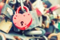 Love red romance lock Royalty Free Stock Photo