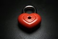 Love red romance padlock. Royalty Free Stock Photo