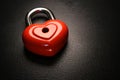 Love red romance padlock. Royalty Free Stock Photo