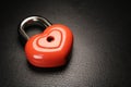 Love red romance padlock. Royalty Free Stock Photo