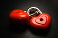 Love red romance padlock. Royalty Free Stock Photo