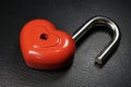 Love red romance padlock. Royalty Free Stock Photo