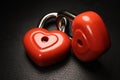 Love red romance padlock. Royalty Free Stock Photo