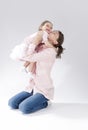 Love and Relationships Concepts. Portrait of Young Mother Kissing Her Child