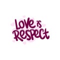 love is respect people quote typography flat design illustration