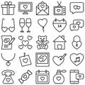 Love and Romance Vector Icons set which can easily modify or edit Royalty Free Stock Photo