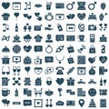 Love and Romance Vector Icons set which can easily modify or edit Royalty Free Stock Photo