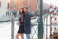 Love - romantic couple in Venice, Italy Royalty Free Stock Photo