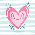 Love romantic happy heart cartoon stripes background design