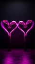 love romantic theme, lighting modern neon