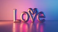 Love Rose Gold Foil Balloon Lettering