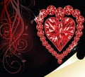 Love ruby heart, wedding valentines day