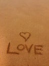 Love Sand Drawing