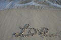 Love - Sand writing