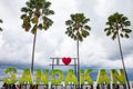 Love Sandakan Sign, Sabah, Borneo, Malaysia Royalty Free Stock Photo