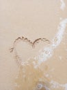 Love and sandbeach