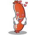 In love sausage character cartoon style