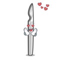 In love scalpel mascot cartoon style