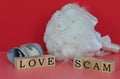 Love scam. Financial and crime concept
