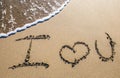 Love sculpted in the sand