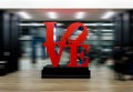 LOVE Sculpture with blurred background Royalty Free Stock Photo
